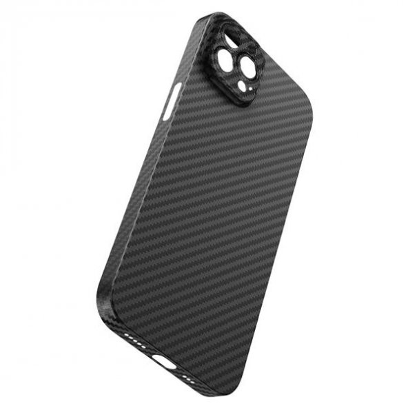 Coofbe Karbon Fiber Desenli Kamera Korumalı Güçlü Magsafe Kılıf  iPhone 14 Plus Kılıf 0.6MM Kılıf - 4
