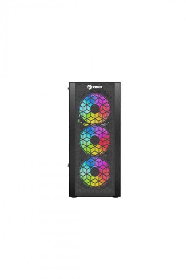 KAS-ZOKO OZZY 4x12 CM ARGB FANLI TEMPERLİ CAM MESH PANEL OYUNCU KASASI - 2