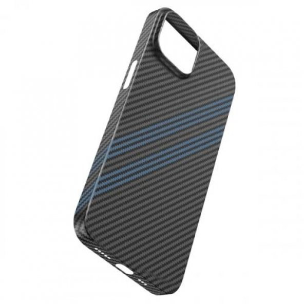 Coofbe Karbon Fiber Kamera Korumalı Desenli iPhone 14 Plus Kılıf Parmak İzi Bırakmaz 0.6MM Kalınlık - 2