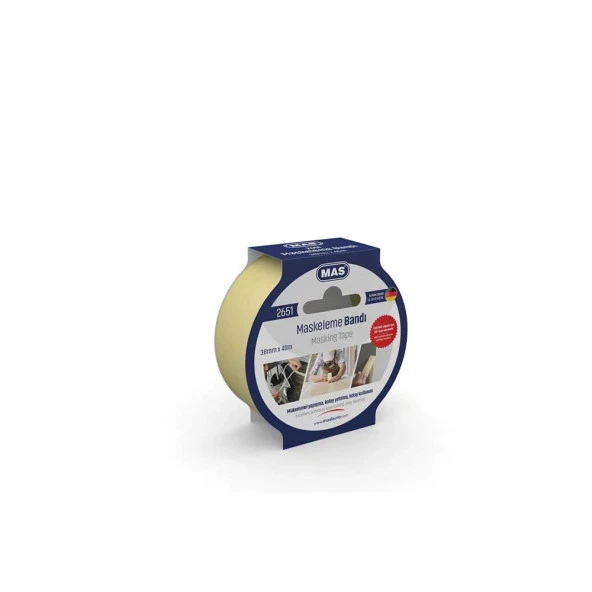 Mas Krepe Maskeleme Bantı 38 MM x 40 Metre Kağıt Bant