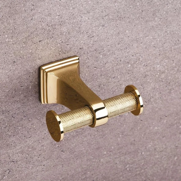 Park Çiftli Bornoz Askılığı Gold Parlak Altın