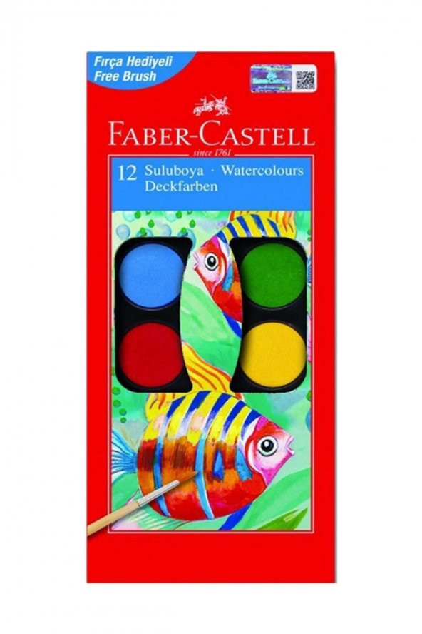 Sulu Boya 12 Renk Küçük Tablet ürün görseli 1