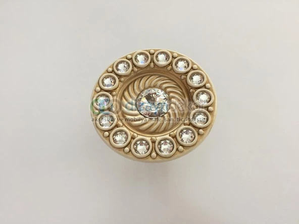 Swarovski Taşlı Tekli Midi A.altın Krem