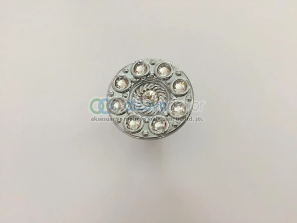 Swarovski Taşlı Tekli Mini Krom