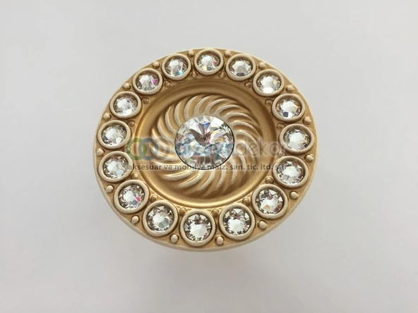 Swarovski Taşlı Tekli Maxi A.altın Krem