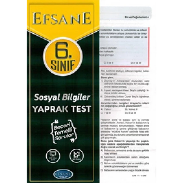 6. Sınıf Sosyal Bilgiler Yaprak Test