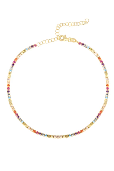 Renkli Taşlı Gümüş Suyolu Halhal 2 mm - 2