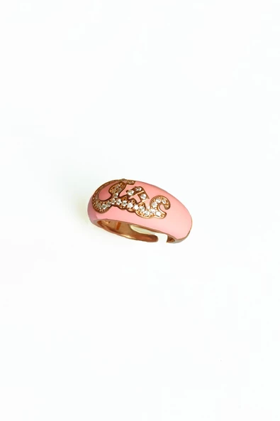 Renkli Mineli Arapça Gümüş Yüzük حب - 2