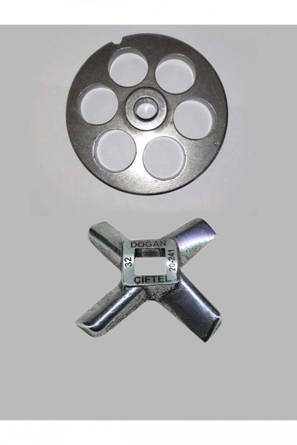 32lik Kasap Tipi Kıyma Makinesi için 20 mm Ayna ve Bıçak (Kuş Başı)