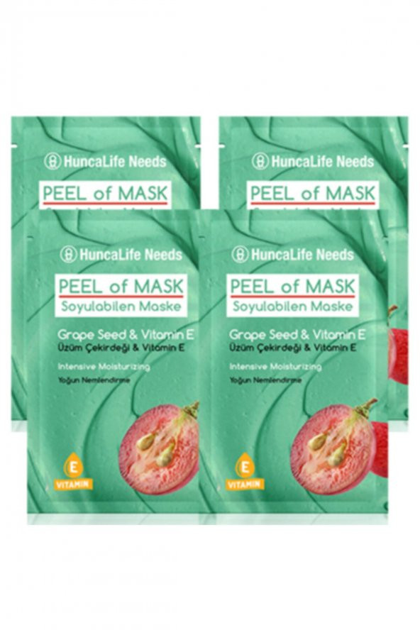Huncalife  Needs Üzüm Çekirdeği Ve Vitamin E Yüz Maskesi 10 Ml 4 Adet