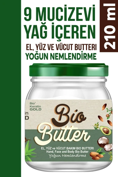 Bio Keratin Gold  Bio Butter 9 Yağ Içeren Cilt Bakım Yağı 210 Ml