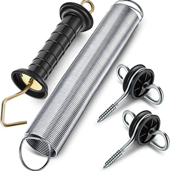 Patura Elektrikli Çit Kapı Kiti Yaylı Geçiş , Elektrikli çit kapı kolu seti, 4 parça, elektrikli çit kapı seti, çapa yaylı kapı kolu seti ürün görseli 1