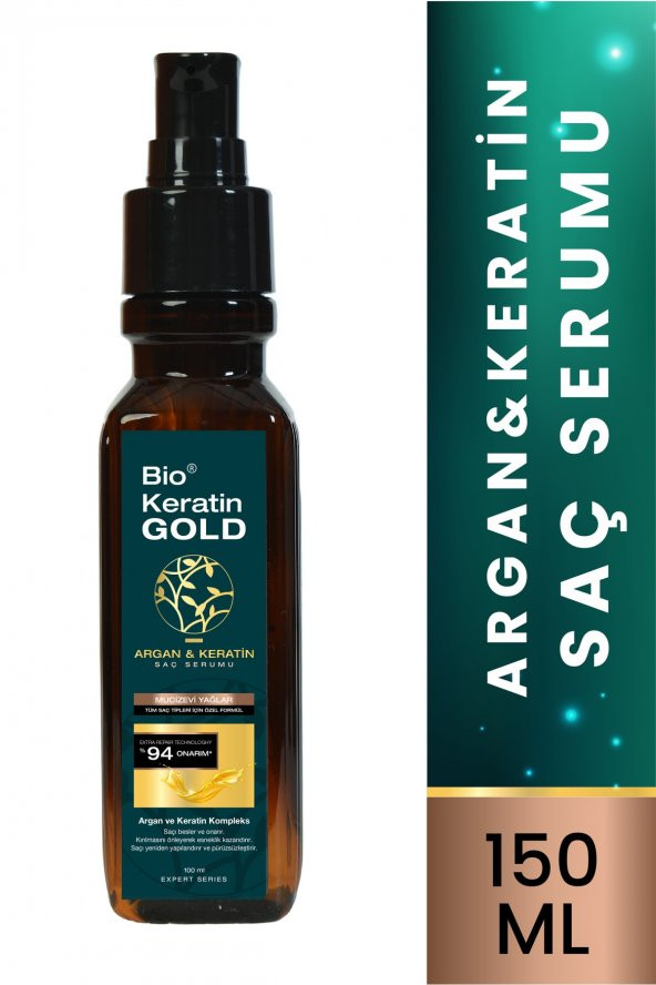 Bio Keratin Gold  Argan & Keratin Yağlı Saç Serumu 100 Ml