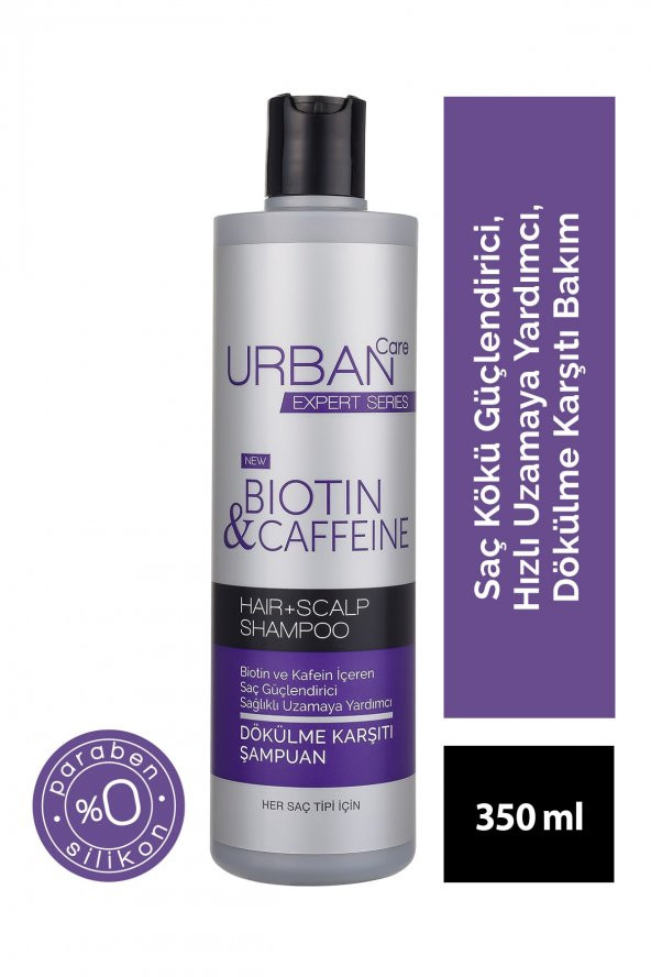 Urban Care  Expert Biotin Ve Kafein Dökülme Karşıtı Saç Bakım Şampuanı-hızlı Uzamaya Yardımcı-350 Ml