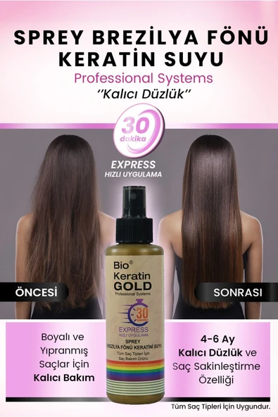 Bio Keratin Gold  Express Brezilya Fönü Keratini Suyu 150 Ml - 2