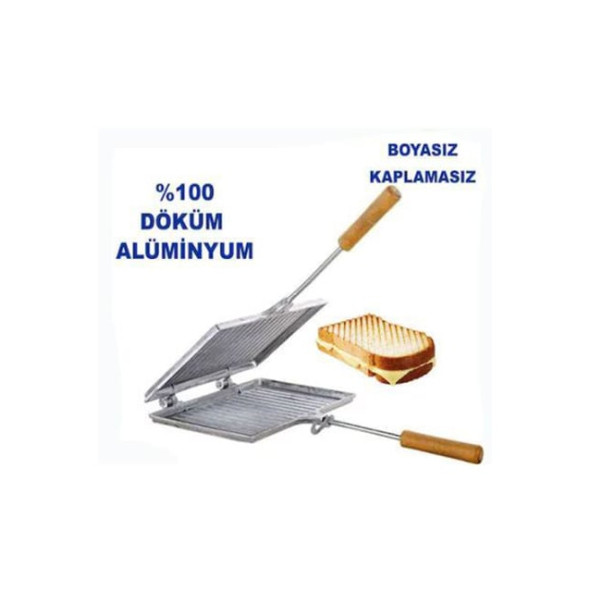 Ocak Üstü Sade Tost Makinası Döküm Alüminyum - 4