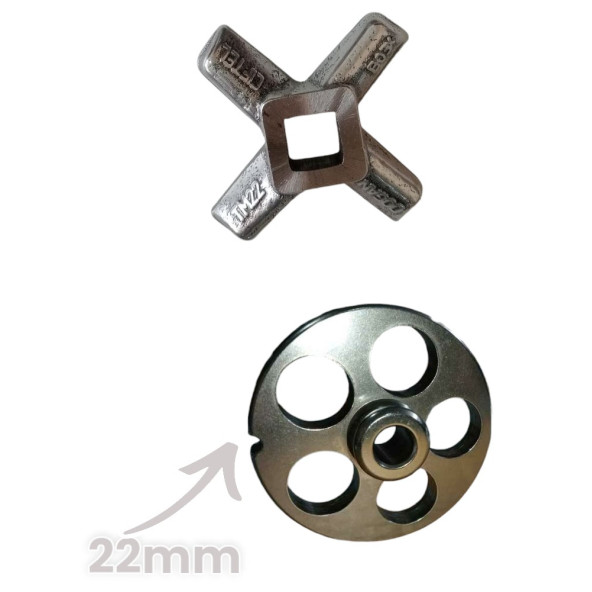 Doğan Çiftel 22 lik Kıyma Makinesi Aynası Süzgeç 22mm Kuşbaşı Aynası - 2