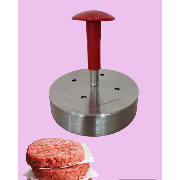 Russet 10 cm Hamburger Presi Manuel Üstten Basmalı Köfte Kalıbı