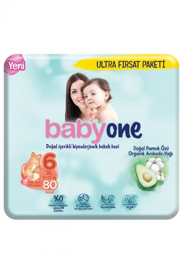 Babyone  Yeni Bebek Bezi 6 Beden Xl Ultra Fırsat Paketi 80 Adet