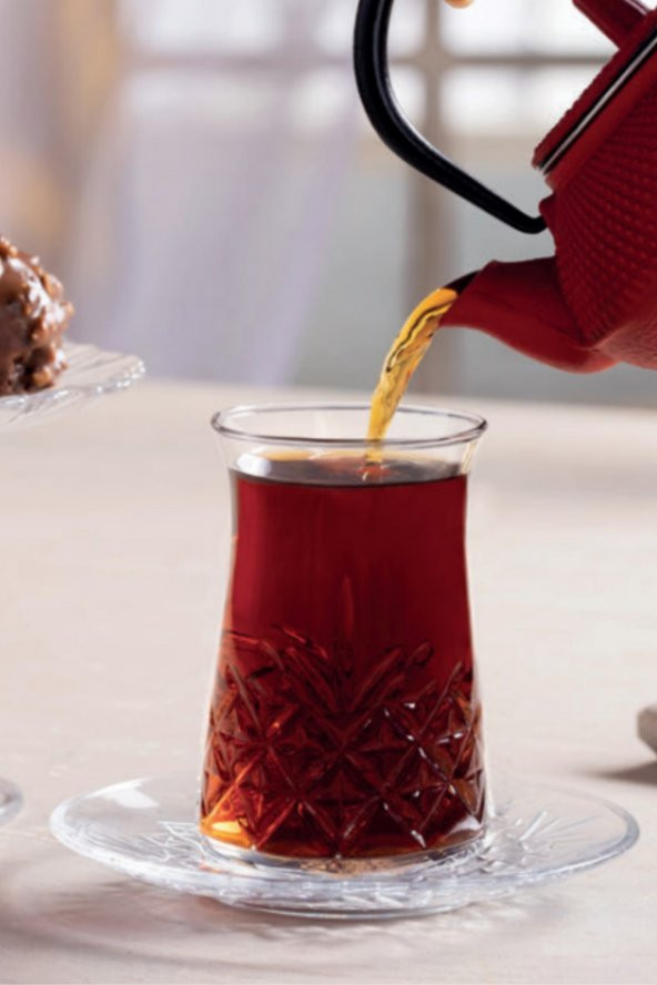 Paşabahçe  Timeless Çay Bardağı Ve Tabağı Seti Orjinal Kutulu 6 Kişilik