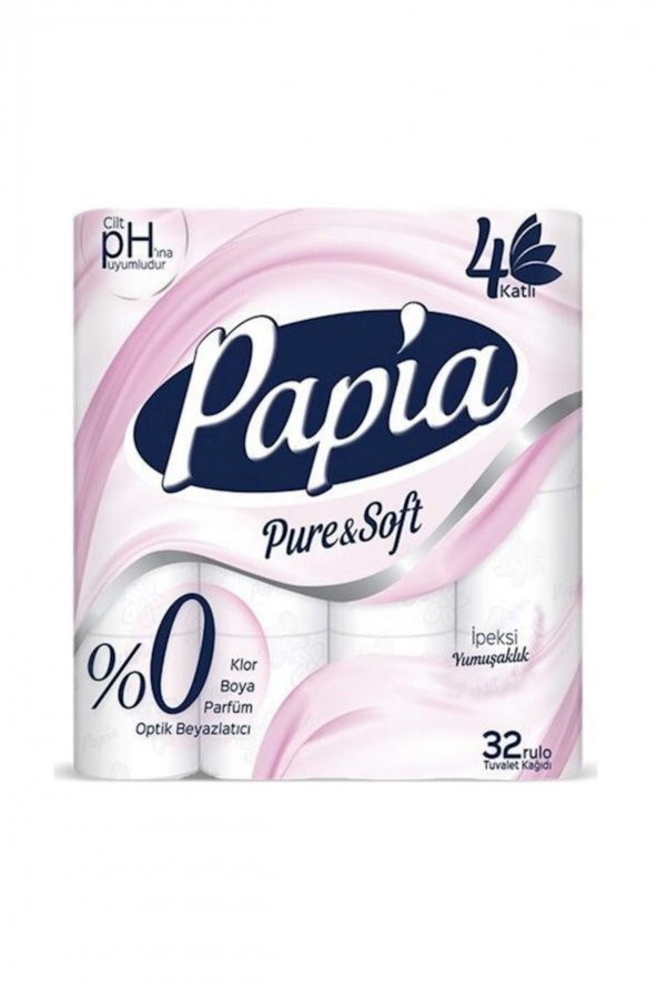 Papia  Pure Soft Üç Katlı Tuvalet Kağıdı 32li