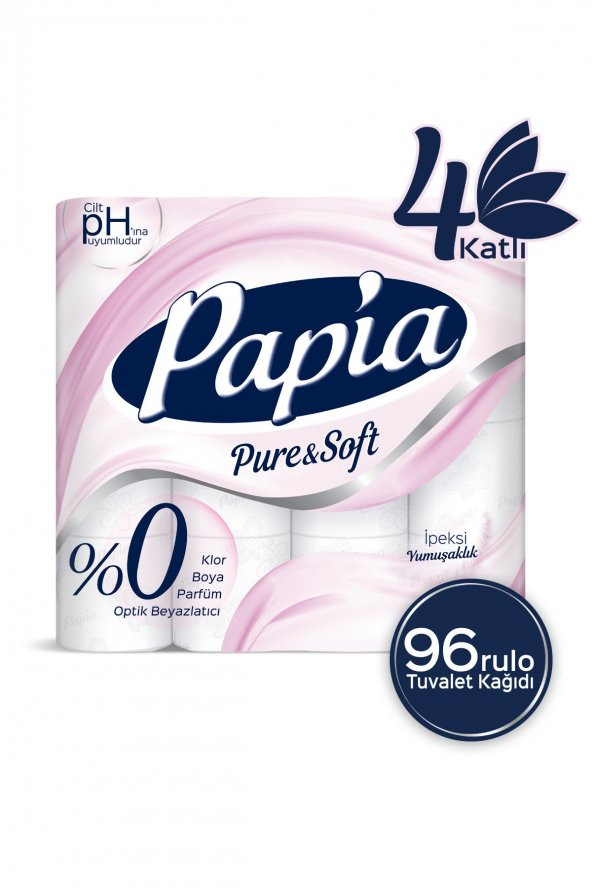 Papia  Papia Pure & Soft Tuvalet Kağıdı 96 Rulo