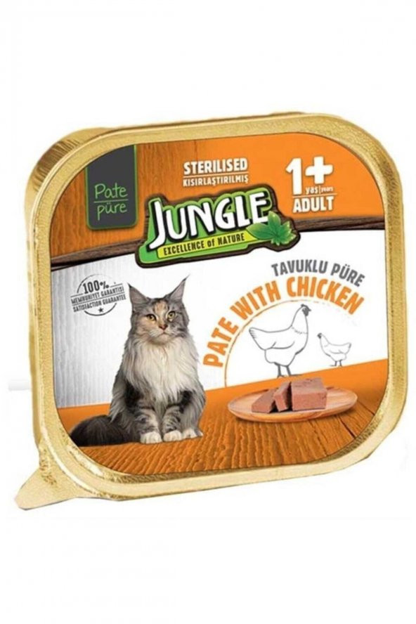 Jungle  Kısır Kedi 100g Tavuklu Ezme/pate