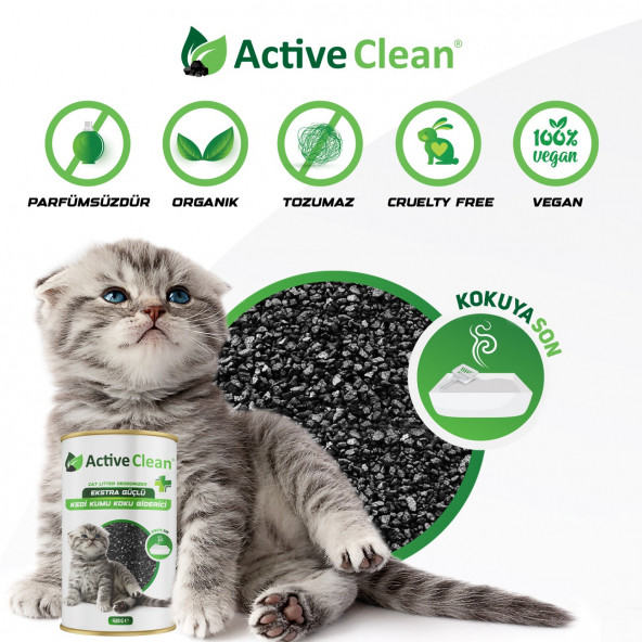 Active Clean Plus Kedi Kumu Koku Giderici 420gr - 7