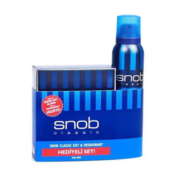 Snob Classic Erkek Parfüm 100ml Edt +150 ml Deodorant Set