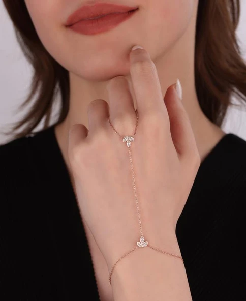 Kaktüs Çiçeği Gümüş Şahmeran Bileklik - Resim 6