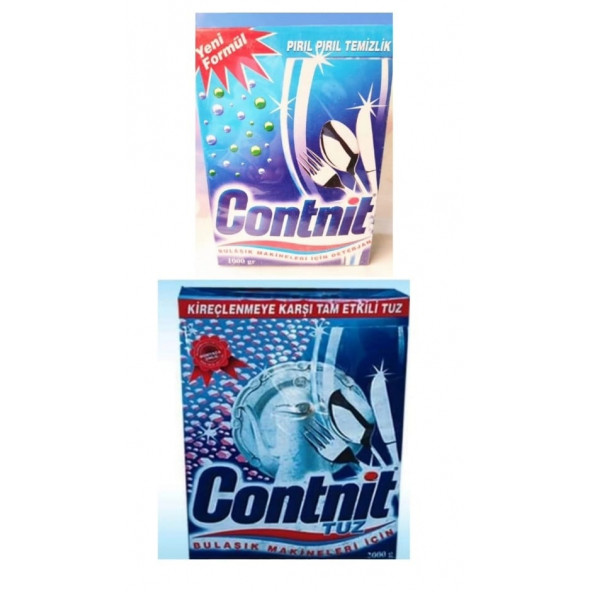 CONTNİT BULAŞIK MAKİNESİ DETERJANI 1000 ML&CONTNİT BULAŞIK MAKİNESİ TUZU 2 KG (TÜRK MALI)