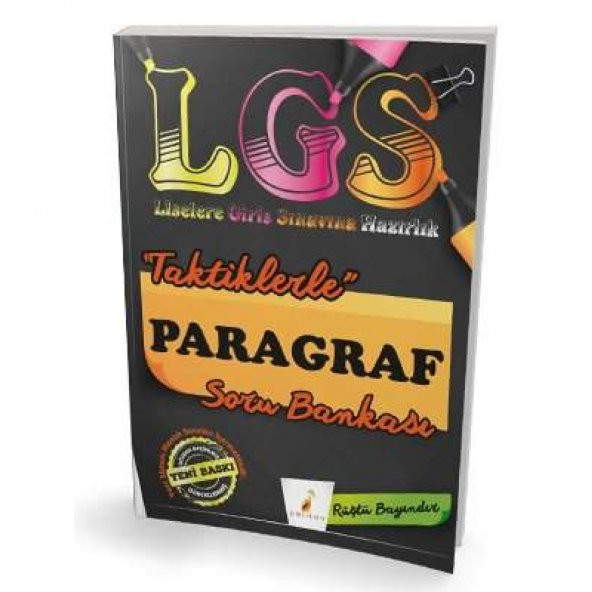 LGS Liselere Giriş Sınavına Hazırlık Taktiklerle Paragraf Soru Bankası