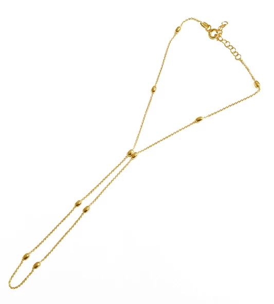 Taşsız Topçuklu Zincir Gümüş Şahmeran Bileklik - 5