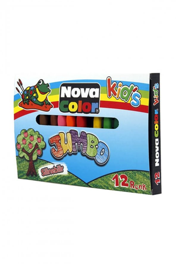 NC-2124 Silinebilir Mum Boya Jumbo Üçgen 12 Renk - 1