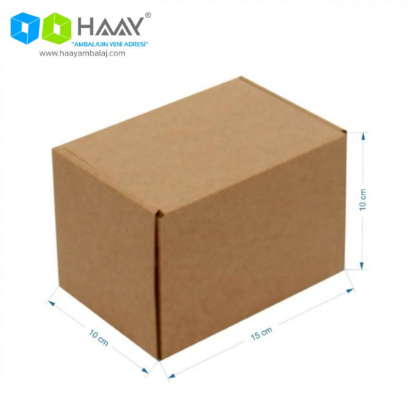 HAAY AMBALAJ 15x10x10 Cm Kraft Kilitli Kutu (50 ADET)
