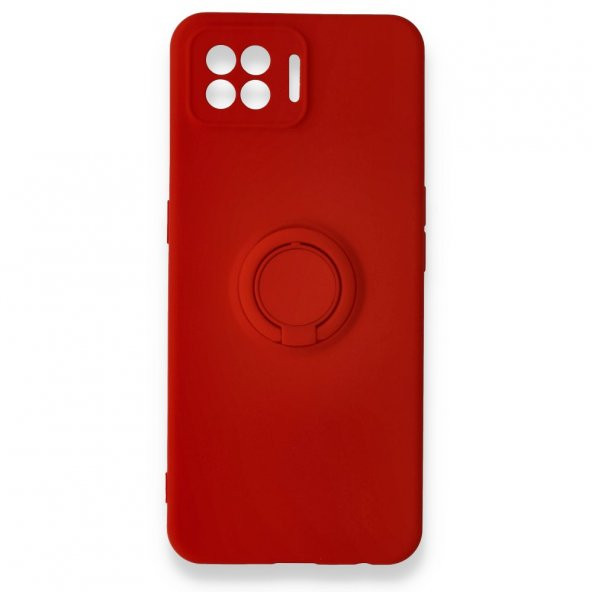 XD Oppo A73 Kılıf Viktor Yüzüklü Silikon - Kırmızı