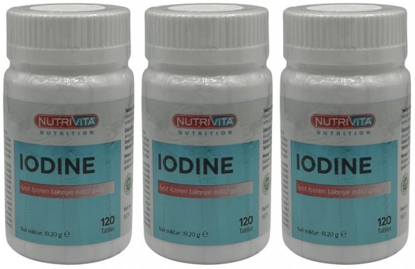 Nutrivita Nutrition Iodine 150 µg İyot 3x120 Tablet