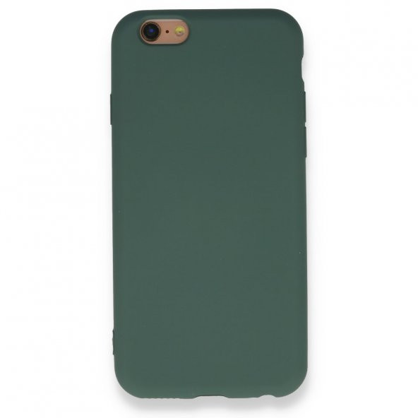 XD iPhone 6 Kılıf Nano içi Kadife  Silikon - Koyu Yeşil