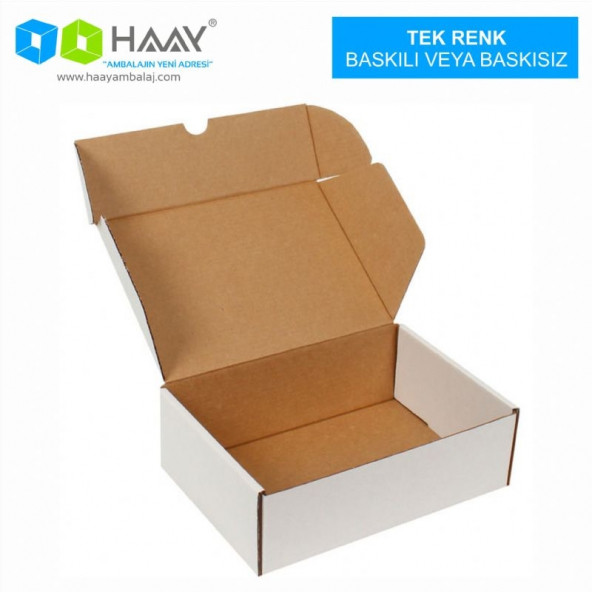 HAAY AMBALAJ 17x13x5 Cm Beyaz E-Ticaret Kutusu (50 ADET) - 3