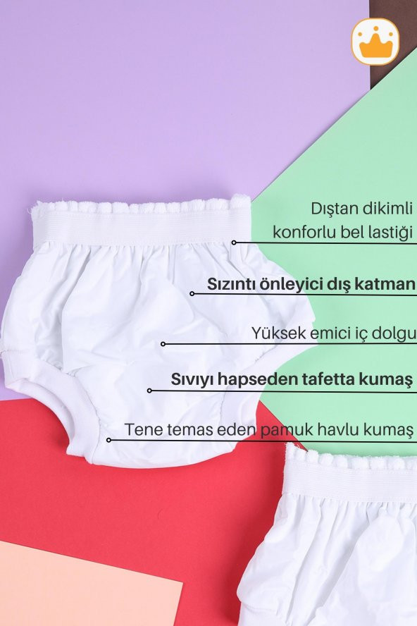 Babyhola Yıkanabilir Yüksek Emici Alıştırma Külodu 15-20 kg 2li Pembe 1403 - 2