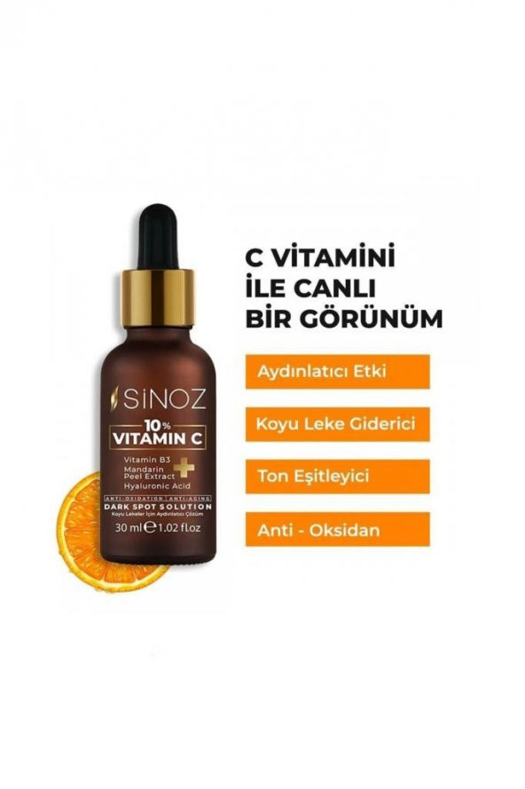 Sinoz Vitamin C Serum 30 ml Yüz Bakım Serumu