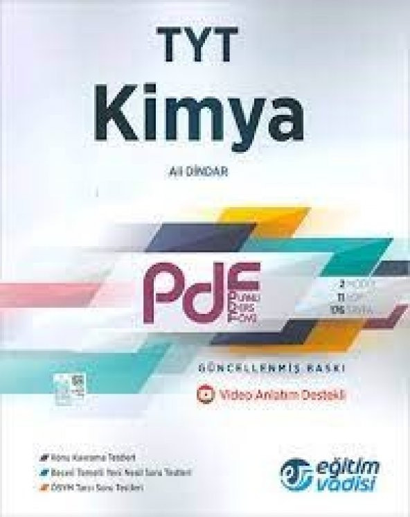 TYT Pdf Kimya Video Anlatım Destekli Eğitim Vadisi Yayınları