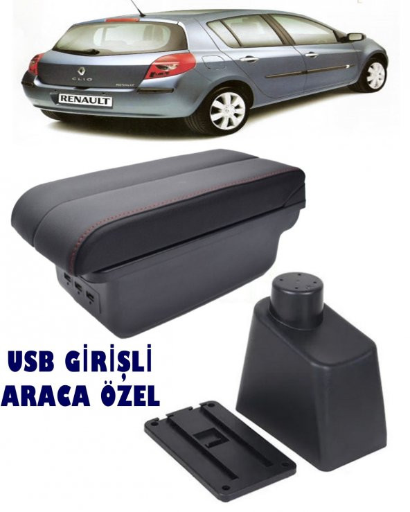 Renault Clio 3 Clio 4 2007-2016 Usbli Vidasız Kol Dayama Kolçak