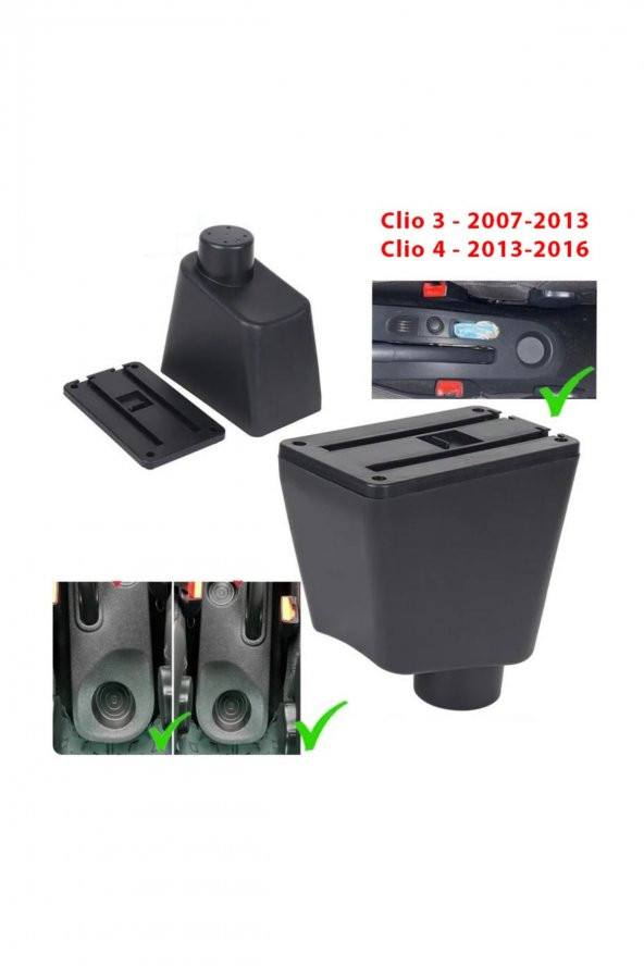 Renault Clio 3 Clio 4 2007-2016 Usbli Vidasız Kol Dayama Kolçak - 2