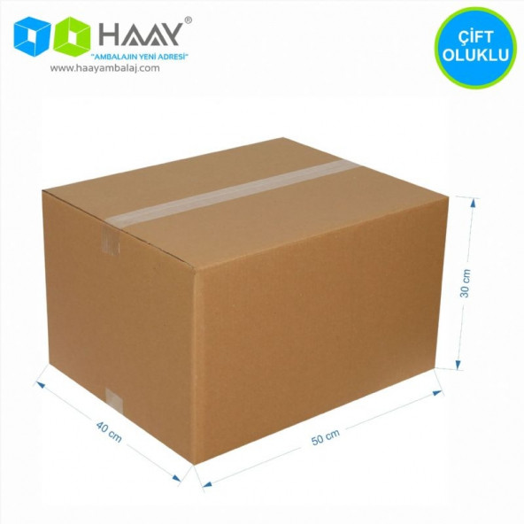 HAAY AMBALAJ 50x40x30 Cm Çift Oluklu A-Box Koli (10 ADET)