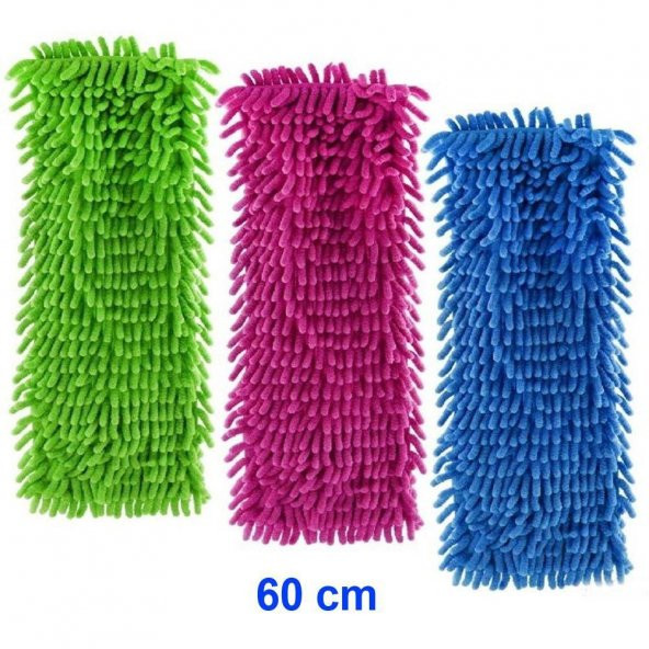 Zanix Mikrofiber Islak Kuru Nemli Makarna Şönil Palet Tablet Mop Yedeği - 40 Cm. - 1 Adet - 3