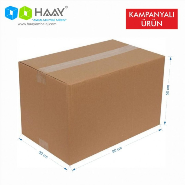 HAAY AMBALAJ 80X50X50 Çift Oluklu 5 ADET - Resim 3