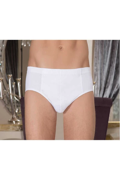Berrak 1050 Erkek Büyük Beden Kom Slip Külot  Beyaz 4XL