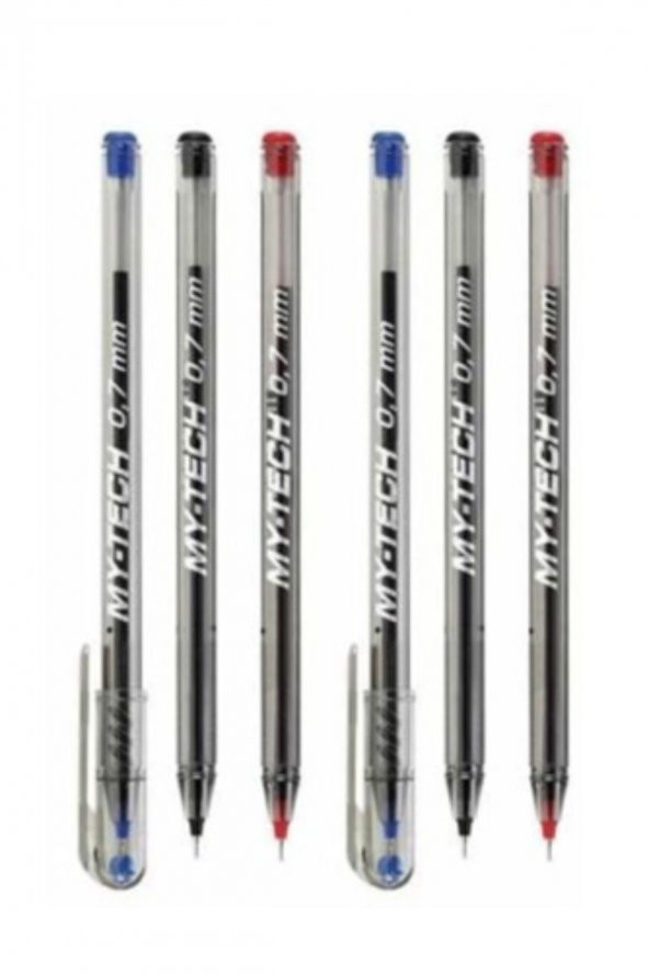 My-tech Tükenmez Kalem 0.7mm 6 lı 3 farklı renk