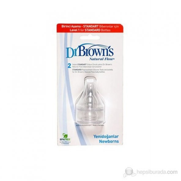 Dr.Browns 1. Aşama Dar Ağız Biberon Emziği (2 Adet)